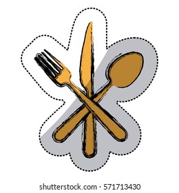 Restaurant cutlery utensils icon vector illustration graphic design