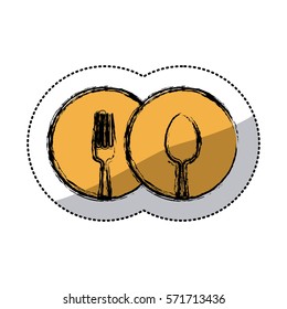 Restaurant cutlery utensils icon vector illustration graphic design