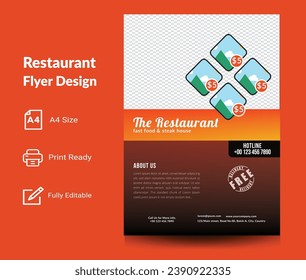 Restaurant Delicious food Flyer Design, café and restaurant menu, Todays Menu Chinese Meal Cover,Burger Menu book poster, burger fast food brochure, Hot Food Vector template, food ordering Pizza, 