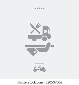 Restaurant delivery service - Vector web icon