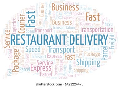 Restaurant Delivery word cloud. Wordcloud made with text only.