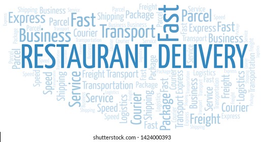 Restaurant Delivery word cloud. Wordcloud made with text only.