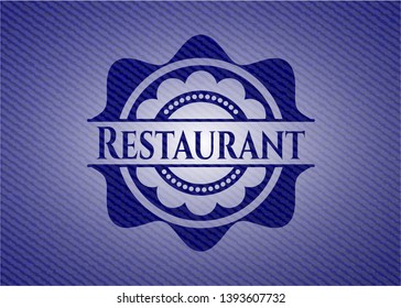 Restaurant denim background. Vector Illustration. Detailed.