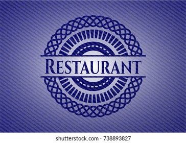 Restaurant with denim texture