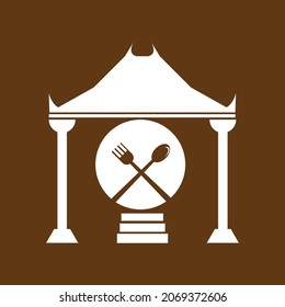 diseño de restaurante. con la costumbre javanesa