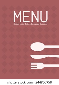 Restaurant design menu on red  background