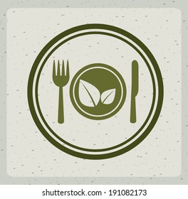 Restaurant design over beige background, vector illustration