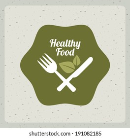 Restaurant design over beige background, vector illustration
