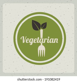 Restaurant design over beige background, vector illustration