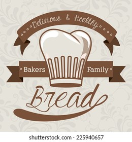 Restaurant design over beige background, vector illustration