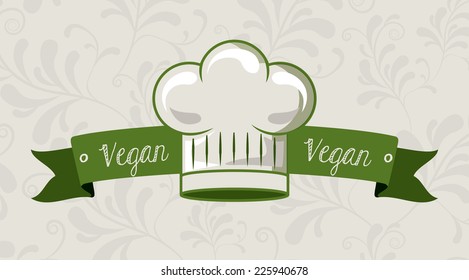 Restaurant design over beige background, vector illustration