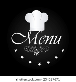 Restaurant design over black background, vector illustration