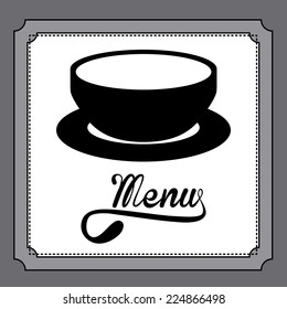 Restaurant design over gray background, vector illustration
