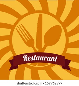 restaurant design over grunge background vector illustration 