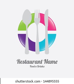 restaurant design over white background. vector illustration