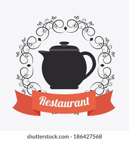 Restaurant design over white background, vector illustration