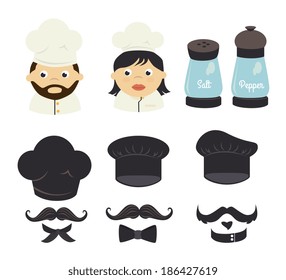 Restaurant design over white background, vector illustration