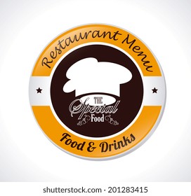 Restaurant design over white background, vector illustration