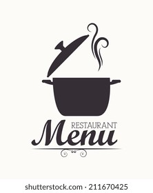 Restaurant design over white background, vector illustration