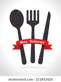 Restaurant design over white background, vector illustration