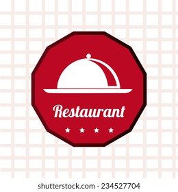 Restaurant design over white background, vector illustration