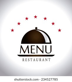 Restaurant design over white background, vector illustration