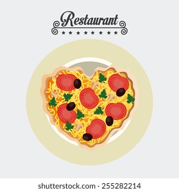 Restaurant design over white background, vector illustration.