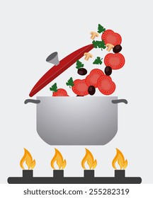 Restaurant design over white background, vector illustration.