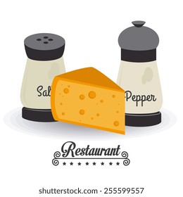 Restaurant design over white background, vector illustration.