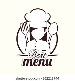 Restaurant design over white background, vector illustration.