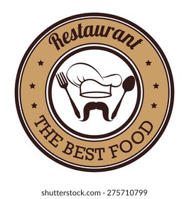 Restaurant design over white background, vector illustration.