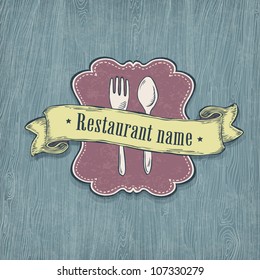 Restaurant design template. Vector, EPS10.