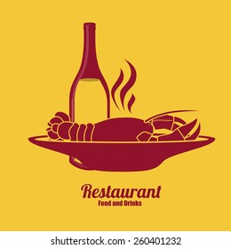 Restaurant design, vector illustration