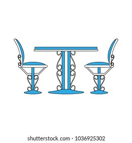 Restaurant desk with chairs