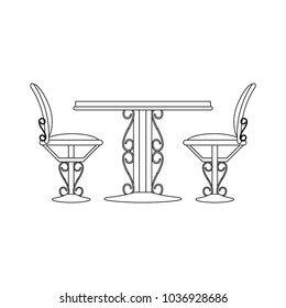 Restaurant desk with chairs