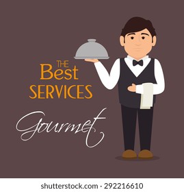 Restaurant digital design, vector illustration eps 10.