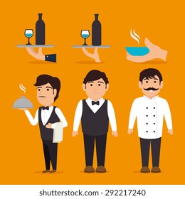 Restaurant digital design, vector illustration eps 10.