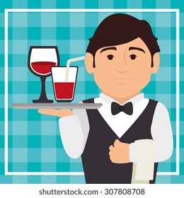 Restaurant digital design, vector illustration eps 10.