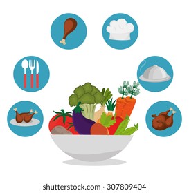 Restaurant digital design, vector illustration eps 10.