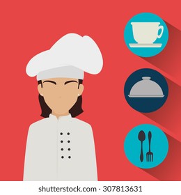 Restaurant digital design, vector illustration eps 10.