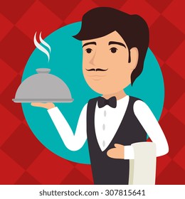 Restaurant digital design, vector illustration eps 10.
