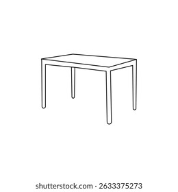 Restaurant dining table, restaurant, chairs and table icons in architectural plan. Office and home furniture, top view. Vector line