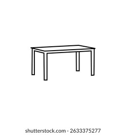 Restaurant dining table, restaurant, chairs and table icons in architectural plan. Office and home furniture, top view. Vector line