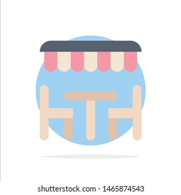 Restaurant, Dinner, Eat, Spring Abstract Circle Background Flat color Icon. Vector Icon Template background