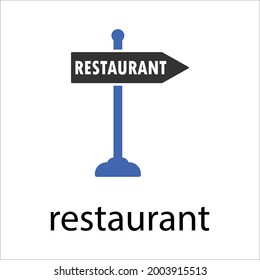restaurant direction icon design vector graphics