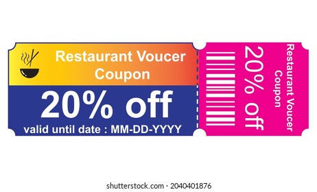 Restaurant discount voucer best for promotion restaurant