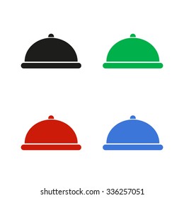 Restaurant dish - color vector icon