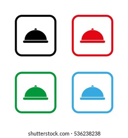 Restaurant dish  - color vector icon
