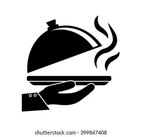 Restaurant dish design, vector illustration