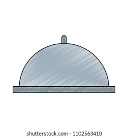 Restaurant dish dome scribble